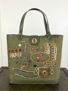 Vintage Enid Collins Style Embellished Tote